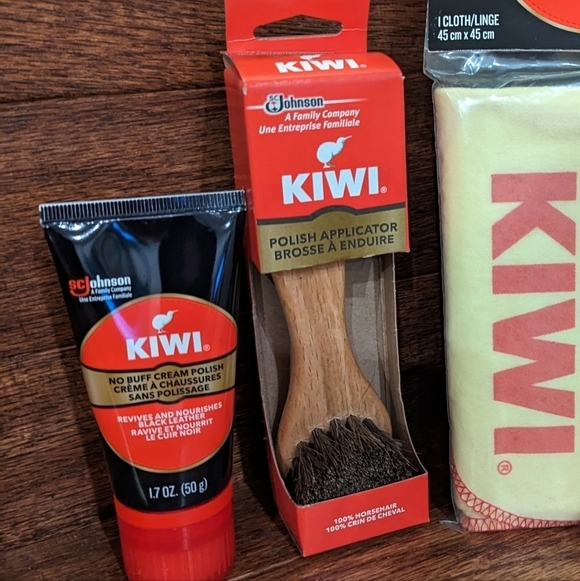 KIWI shoe care bundle-3 shoe polish, 1 cream polish, applicator& soft cl… - Picture 8 of 14